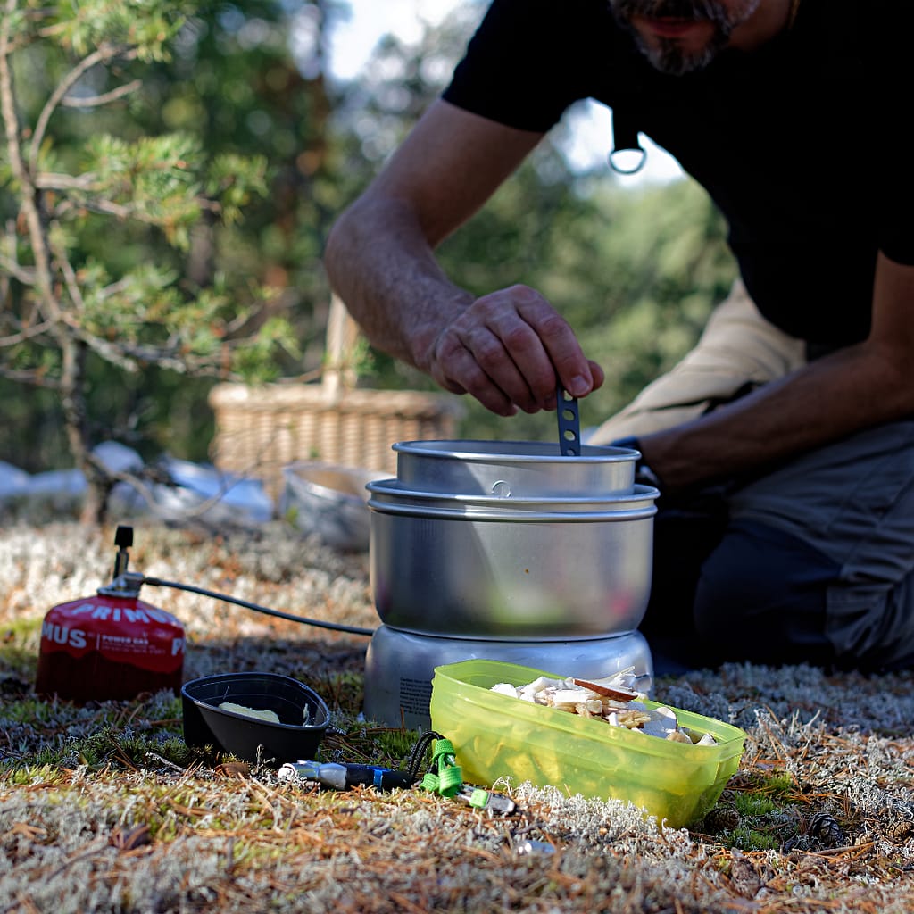 Trangia's storm cooker with gas burner