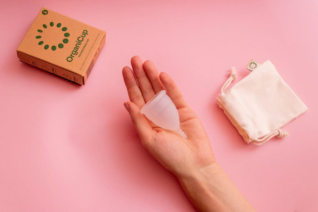 Menstrual cup used for hiking