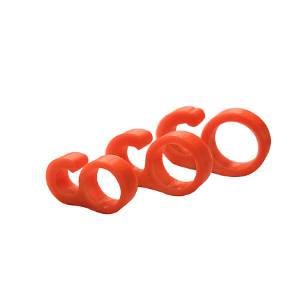 Orange tent hooks for tent customization and as spare