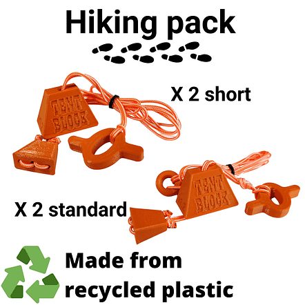 Tent Block Hiking Pack is a value pack with universal tent anchors